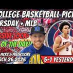 College Basketball Picks Today Thursday 3/26/2026 | Free NCAAB Best Bets, Props, and Predictions