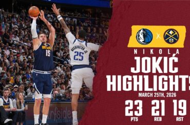 INSANITY: Nikola Jokić 20/20/15 | Game Highlights vs. DAL