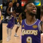 Bronny hits big shot and has fun after dunk & JJ, Luka and Austin praise him