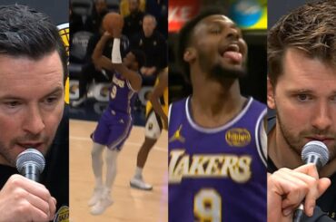 Bronny hits big shot and has fun after dunk & JJ, Luka and Austin praise him