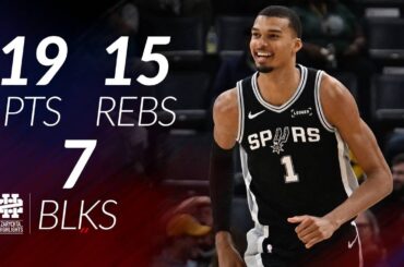 Victor Wembanyama 19 pts 15 rebs 7 blks vs Grizzlies 25/26 season