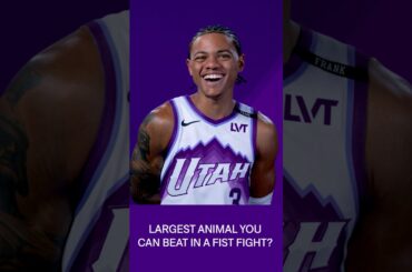 Walker was READY for this one 😂 #utahjazz #deepthoughts #animals #nba