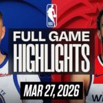 WARRIORS vs WIZARDS FULL GAME HIGHLIGHTS MARCH 27, 2026 NBA HIGHLIGHTS TODAY | NBA 2K26 GAMEPLAY