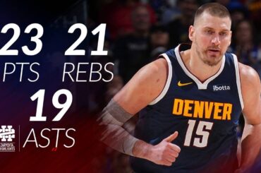 Nikola Jokic 23 pts 21 rebs 19 asts vs Mavericks 25/26 season