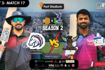 BHARAT DOCTORS LEAGUE - SEASON 2 || INDIANA PACERS VS STALLIONS HYDERABAD || MATCH #17  ||