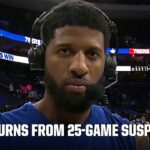 Paul George reacts to his & Joel Embiid's returns 👏 'Amazing to be back!' | NBA on ESPN