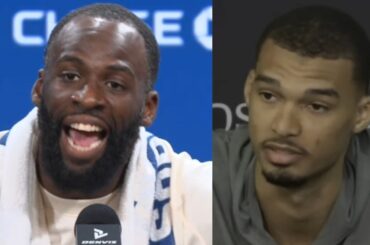 Draymond walks off after passionate reaction to Wemby making case for MVP