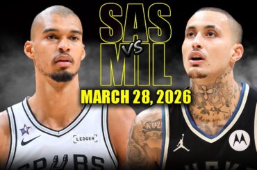 San Antonio Spurs vs Milwaukee Bucks Full Game Highlights – March 28, 2026 | NBA Season