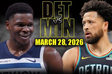Minnesota Timberwolves vs Detroit Pistons Full Game Highlights – March 28, 2026 | NBA Season