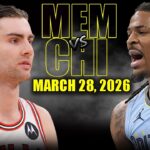 Memphis Grizzlies vs Chicago Bulls Full Game Highlights – March 28, 2026 | NBA Season