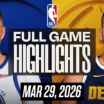 WARRIORS vs NUGGETS FULL GAME HIGHLIGHTS MARCH 29, 2026 NBA HIGHLIGHTS TODAY | NBA 2K26 GAMEPLAY