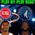Detroit Pistons vs Minnesota Timberwolves NBA Play-By-Play Reaction 3/28/26 LIVE