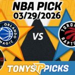 Orlando Magic vs. Toronto Raptors Pick 3/29/26 NBA Pick Prediction