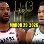 Los Angeles Clippers vs Milwaukee Bucks Full Game Highlights – March 29, 2026 | NBA Season