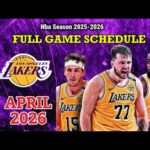LOS ANGELES LAKERS SCHEDULE APRIL 2026 | Lakers Full Games Schedule | Lakers update