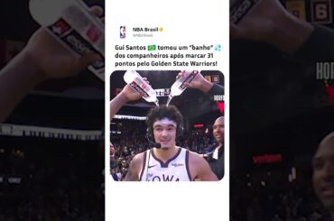 O Gui foi "batizado" após marcar 31 pontos pelos Warriors! 🤣💦 #NBA #Warriors #shorts