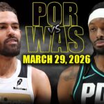 Portland Trail Blazers vs Washington Wizards Full Game Highlights – March 29, 2026 | NBA Season