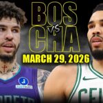 Boston Celtics vs Charlotte Hornets Full Game Highlights – March 29, 2026 | NBA Season