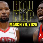 Houston Rockets vs New Orleans Pelicans Full Game Highlights – March 29, 2026 | NBA Season