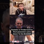 Rockets vs Timberwolves final Possesion was CRAZY..