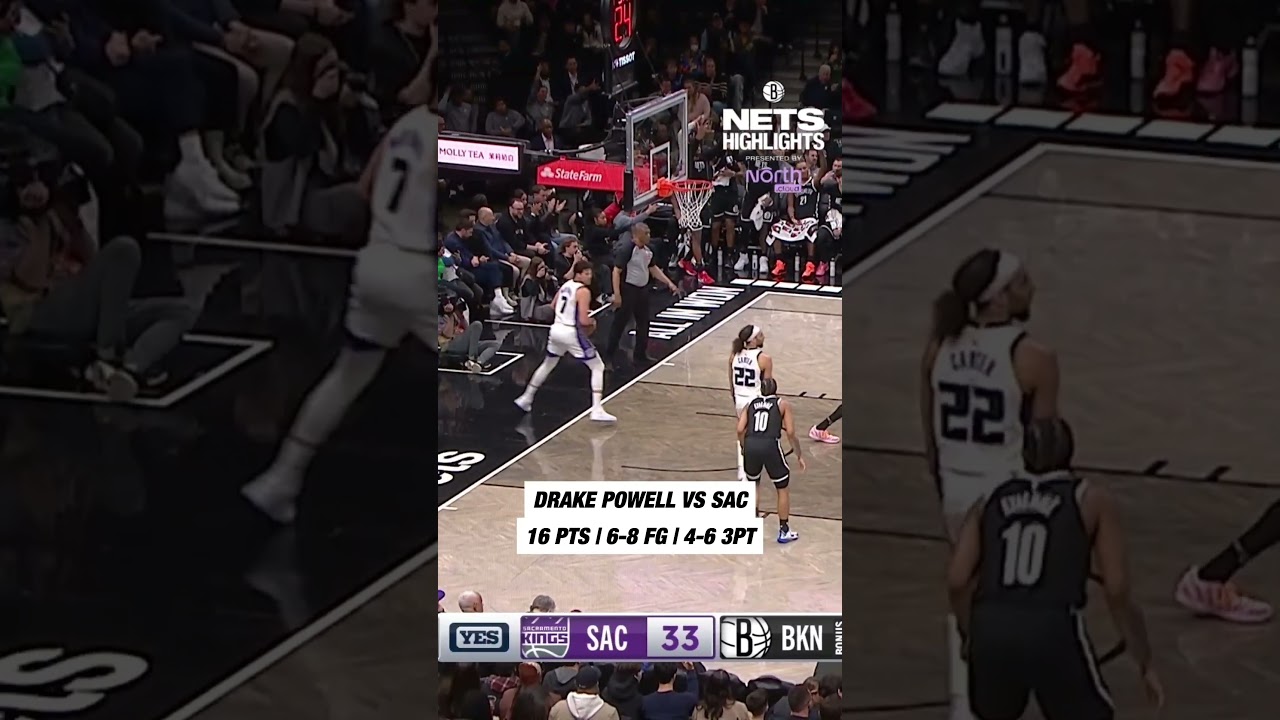 Drake Powell letting it fly 🎯 #nba #brooklynnets #highlights