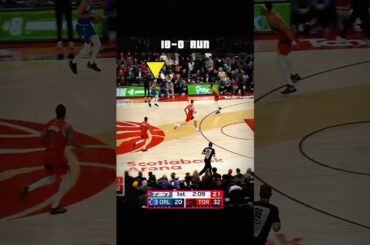 PART 1 - Crazy 31-0 Run in Toronto 🫨 Magic at Raptors #nba #shorts