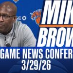 Mike Brown reacts to officiating in Knicks loss to Thunder