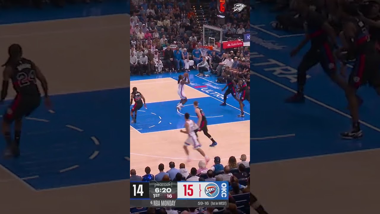 Special delivery from Wiggs to Caso 📦 #okcthunder