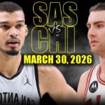 San Antonio Spurs vs Chicago Bulls Full Game Highlights – March 30, 2026 | NBA Season