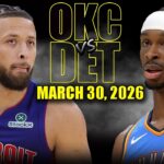 Oklahoma City Thunder vs Detroit Pistons Full Game Highlights – March 30, 2026 | NBA Season
