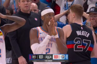 SGA hits game winner but refs call push off to force OT vs Pistons