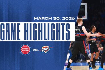 Overtime Thriller | Detroit Pistons vs. OKC Thunder Highlights | 3.30.26