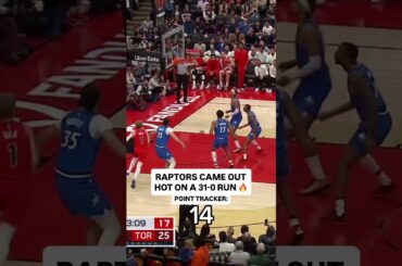 The Toronto Raptors' 31-0 run vs. Orlando is the LARGEST unanswered run in the play-by-play era 🔥