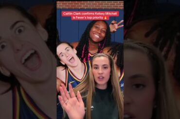 Caitlin Clark confirms Kelsey Mitchell is the Indiana Fever’s top priority 👀. #wnba