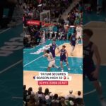 Tatum was locked in tonight, securing a season-high 32pts ☘️