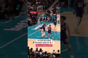 Tatum was locked in tonight, securing a season-high 32pts ☘️