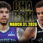 Charlotte Hornets vs Brooklyn Nets Full Game Highlights – March 31, 2026 | NBA Season