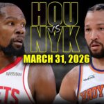 Houston Rockets vs New York Knicks Full Game Highlights – March 31, 2026 | NBA Season