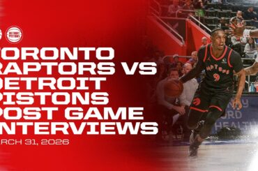 Toronto Raptors Full Media Availabilities | Post Game at Detroit Pistons | March 31, 2026