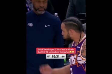 Dillon Brooks getting into foul trouble early 😅