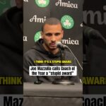 Don't ask Joe Mazzulla about COTY anymore 😅 (via @CLNSMedia)