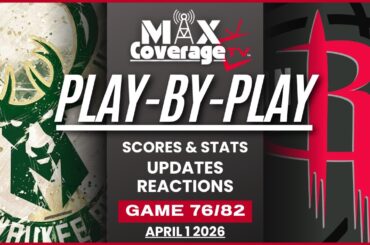 🔴LIVE - Milwaukee Bucks vs Houston Rockets - Play-By-Play & Reactions (4/1/26)