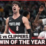 Trail Blazers Dominate the Clippers: BEST WIN of the Season, Race for 8th is On