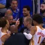 Dyson Daniels and Kuminga heated after Goga Bitadze hard foul and Goga gets ejected