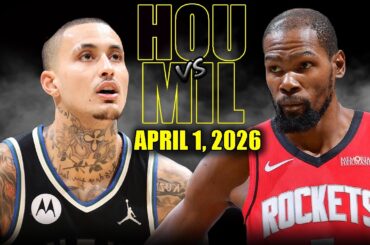 Houston Rockets vs Milwaukee Bucks Full Game Highlights – April 1, 2026 | NBA Season