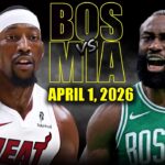 Boston Celtics vs Miami Heat Full Game Highlights – April 1, 2026 | NBA Season
