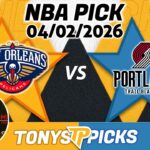 New Orleans Pelicans vs Portland Trail Blazers Pick 4/2/26 NBA Pick Prediction