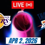 NBA LIVE! Los Angeles Lakers vs Oklahoma City Thunder April 2, 2026 | 2026 NBA Season Live 2K