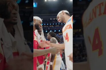 “Everybody big time tonight, glad we got the dub” 😁 #hawkswin #hawks #nba #celebration