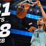 Victor Wembanyama's DOMINANT 41 PT 18 REB Night | April 1, 2026